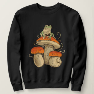 Vintager Frosch mit Pilzkern Sweatshirt