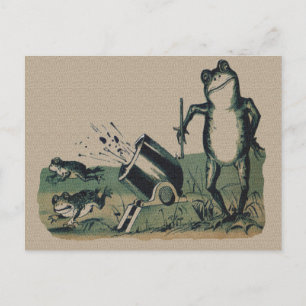 Vintager Frosch Postkarte
