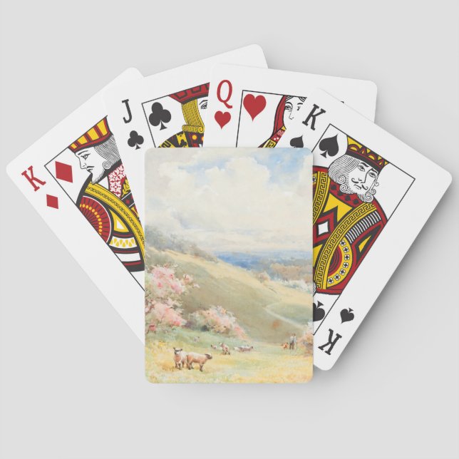 Vintager Frühling von Joseph Rubens Powell Spielkarten (Rückseite)