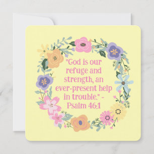 Vintager Frühlingsblumenreath Religious Blank