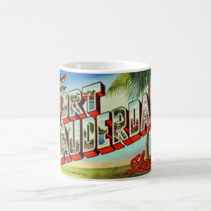 Vintager Ft. Lauderdale Florida Postcard Tasse