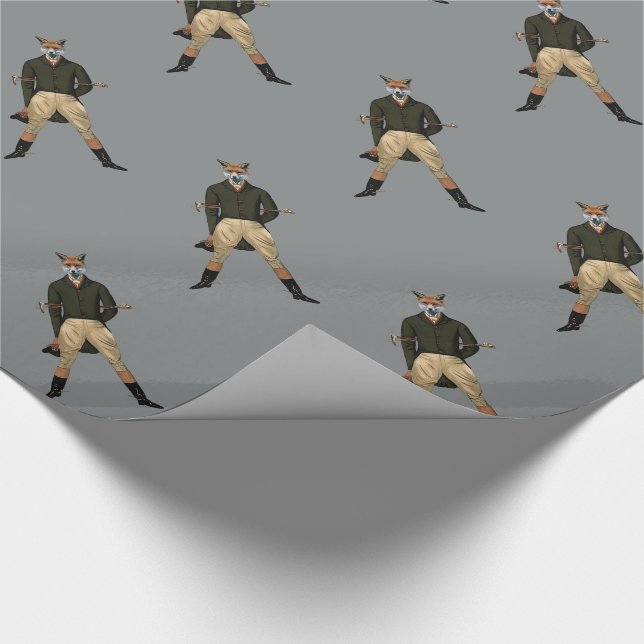 Vintager Fuchs Geschenkpapier (Ecke)