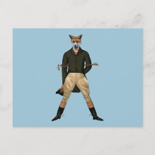Vintager Fuchs Postkarte