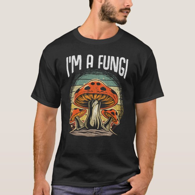 Vintager Fungi-Mushrooms-Sammlerpuffer T-Shirt (Vorderseite)