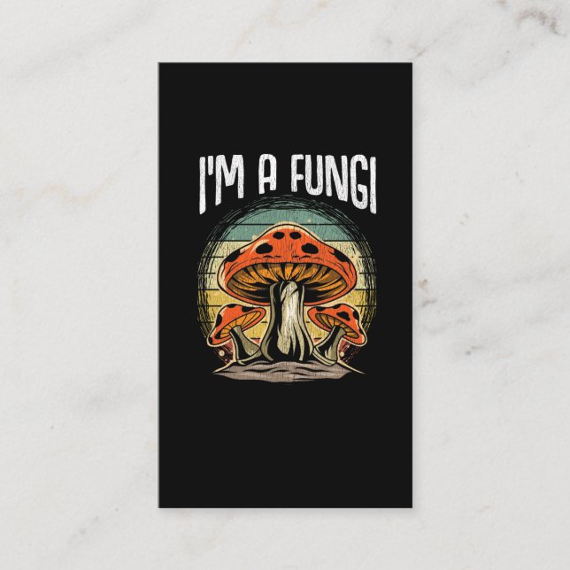 Vintager Fungi-Mushrooms-Sammlerpuffer Visitenkarte (Vorderseite)