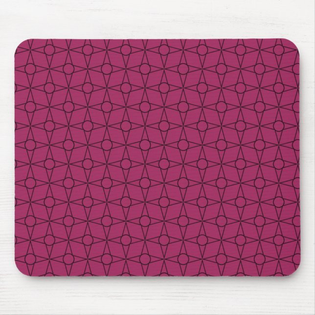 Vintager Funk Geometric Mousepad, Magenta Mousepad (Vorne)