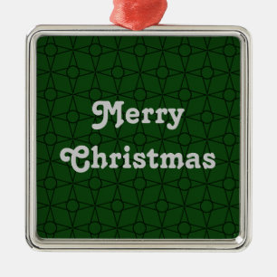 Vintager Funk Premium Ornament, dunkelgrün Silbernes Ornament