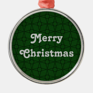 Vintager Funk Premium Ornament, grün Silbernes Ornament