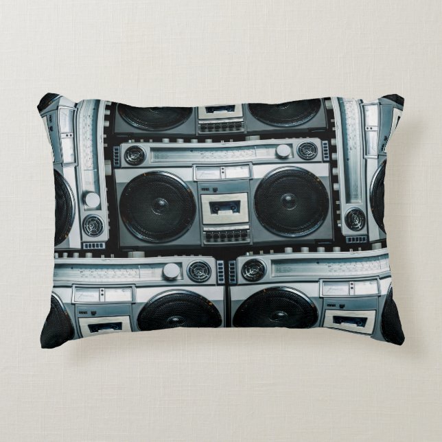 Vintager Funkboomkasten Dekokissen (Vorderseite)