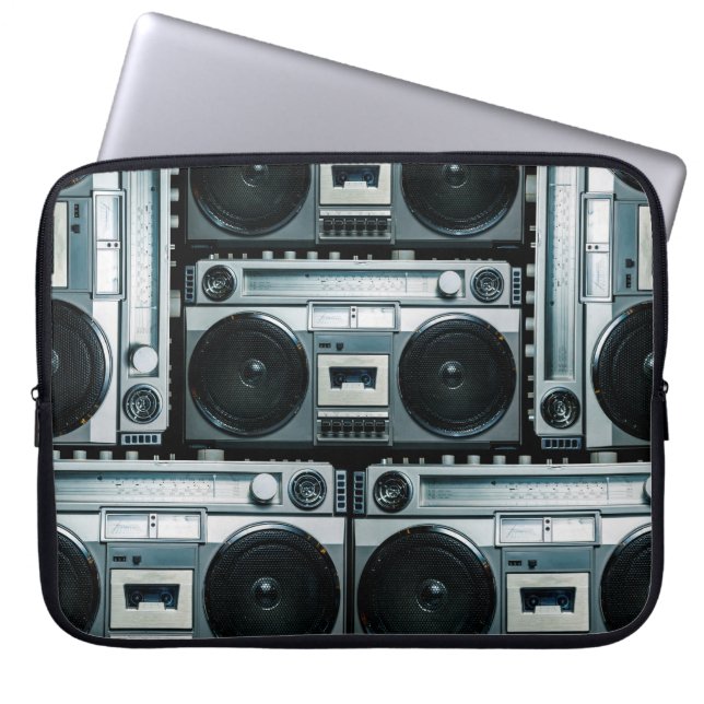 Vintager Funkboomkasten Laptopschutzhülle (Vorderseite)