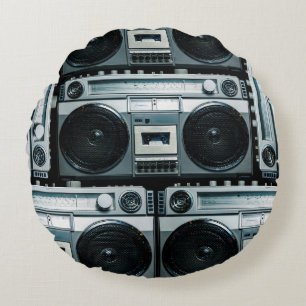 Vintager Funkboomkasten Rundes Kissen