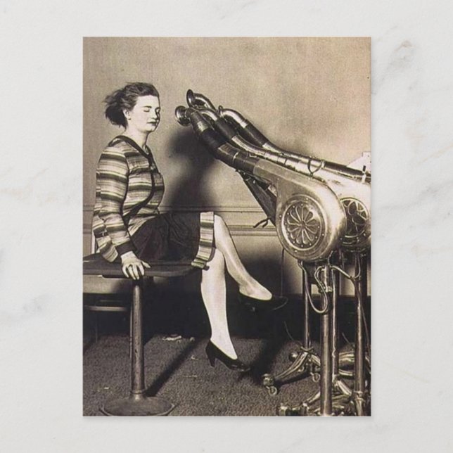 Vintager Funny Fair Dryer Postkarte (Vorderseite)