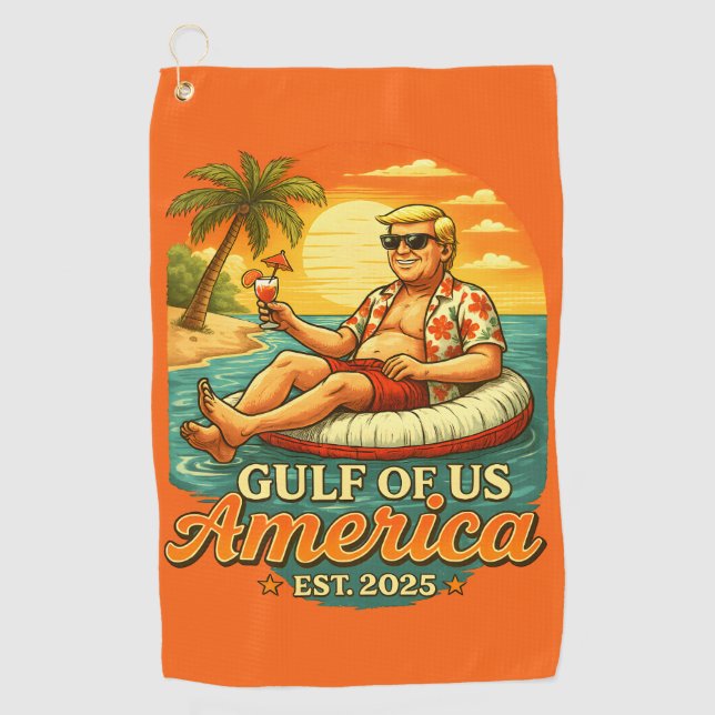 Vintager Funny Trump - Amerikas Golf 2025 Golfhandtuch (Vorderseite)