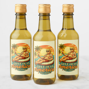 Vintager Funny Trump - Amerikas Golf 2025 Weinetikett