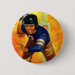 Vintager Fußball-Fußball-Rückspiel Button