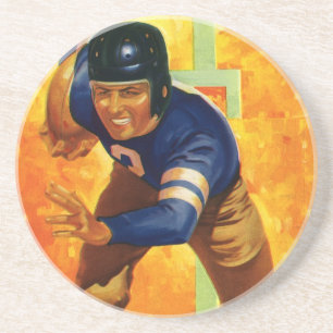 Vintager Fußball-Fußball-Rückspiel Getränkeuntersetzer