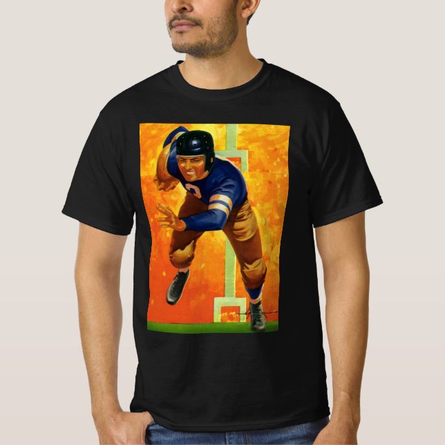 Vintager Fußball-Fußball-Rückspiel T-Shirt (Vorderseite)
