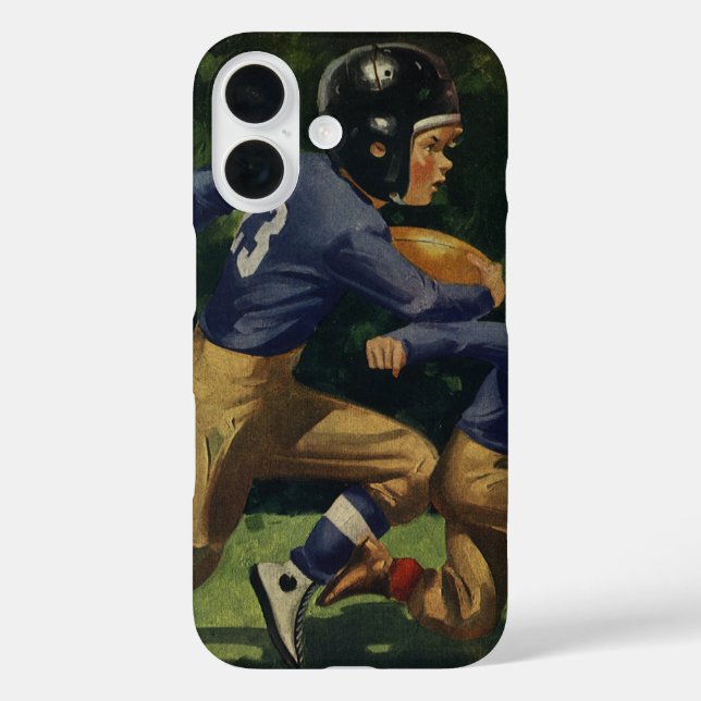 Vintager Fußball, Kinder, Sportler iPhone 16 Hülle (Rückseite)