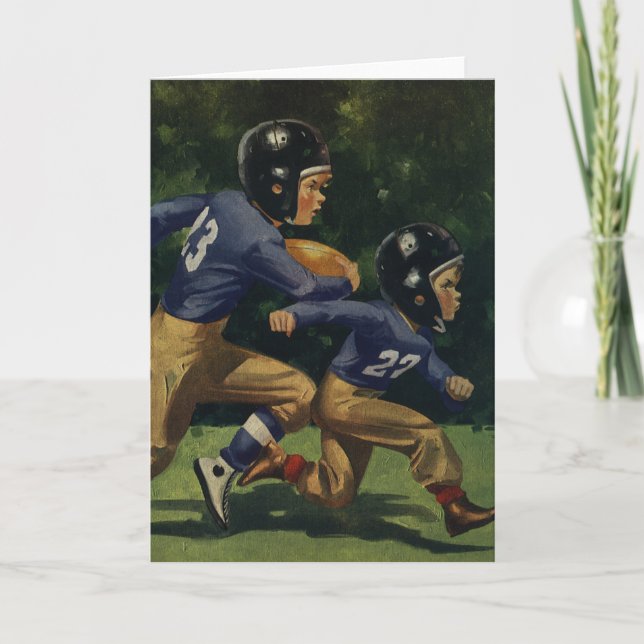 Vintager Fußball, Kinder, Sportler Karte (Vorderseite)