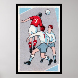 Vintager Fußball Poster