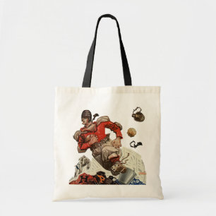 Vintager Fußballspieler Tragetasche