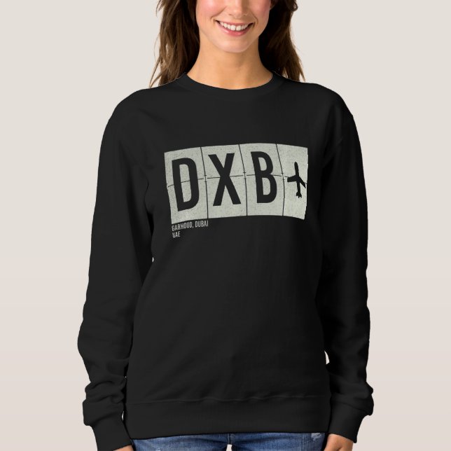 Vintager Garhoud Dubai Flughafencode Sweatshirt (Vorderseite)