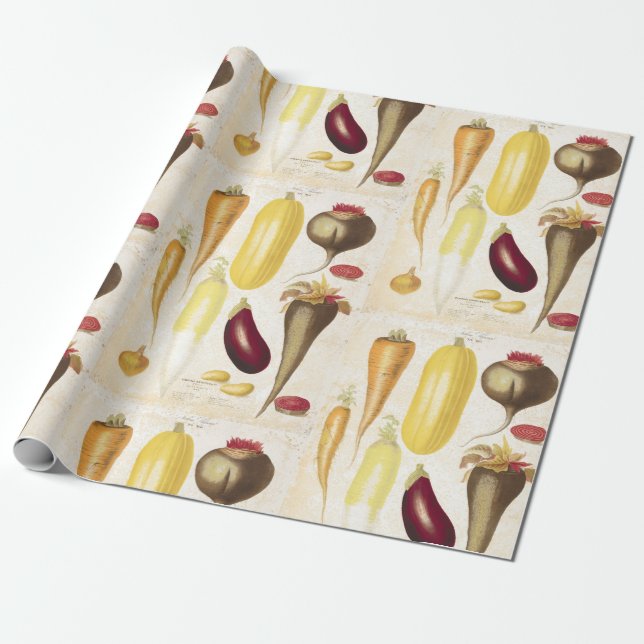 Vintager Garten Gemüse Küche Geschenkpapier (Ungerollt)