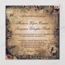 Vintager Garten Not leidende Hochzeitseinladungen Einladung