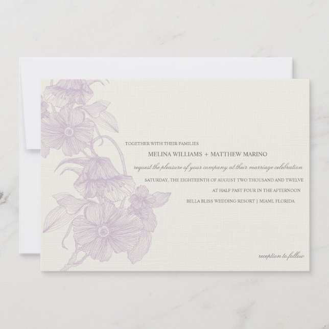 VINTAGER GARTEN| WEDERINVITATION EINLADUNG (Vorderseite)