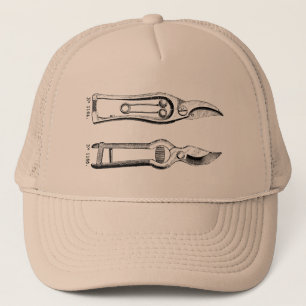 VINTAGER Gartenarbeit-Werkzeuge Pruners Truckerkappe