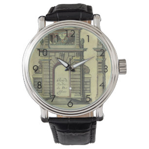 Vintager Gartenbogen, Renaissance-Architektur Armbanduhr