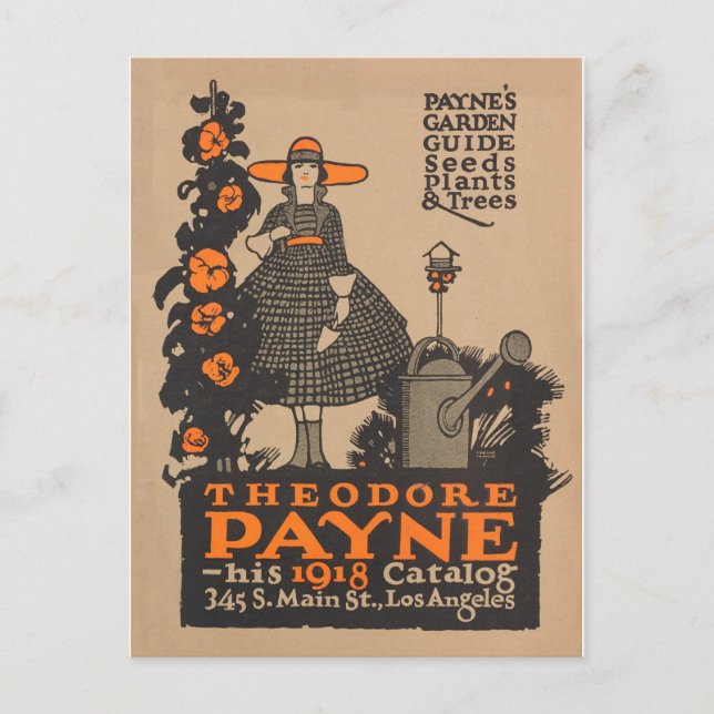 Vintager Gartenkatalog Postkarte (Vorderseite)