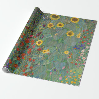 Vintager Gast Klimts Bauerngarten mit Sonnenblumen Geschenkpapier