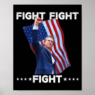 Vintager Gavin Newsom-Kampf für Männer Poster