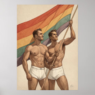 Vintager Gay Pride Poster
