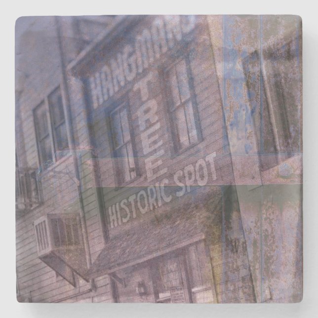 Vintager Gebäude Untersetzer (Vorderseite)