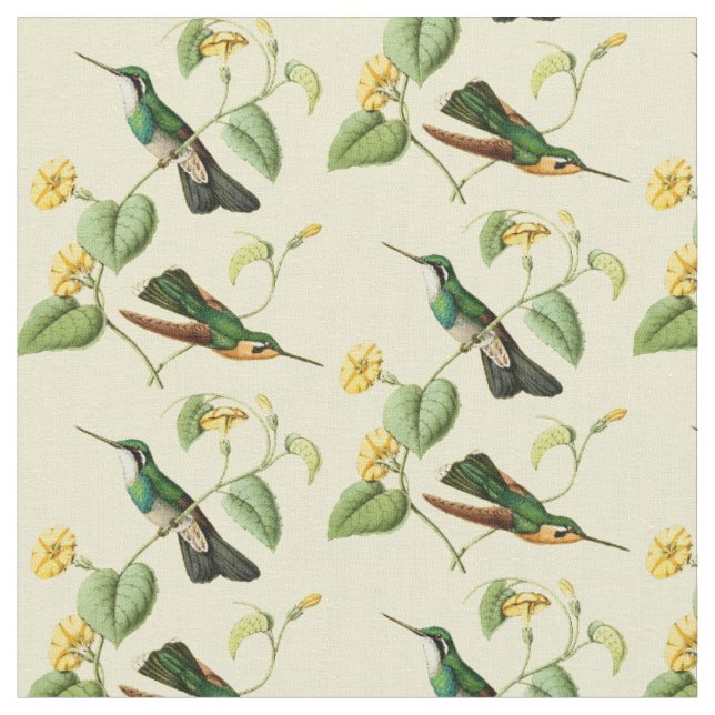 Vintager Gebirgsedelstein-Kolibri Stoff (Nahaufnahme)