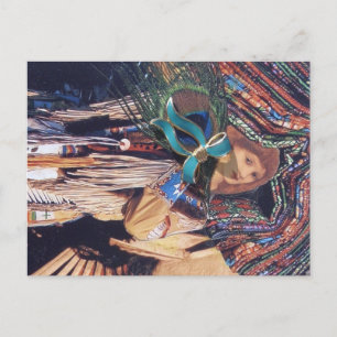 Vintager gebürtiger AmerikanerMontage Postkarte