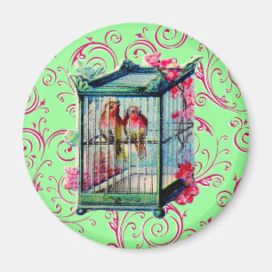 Vintager Geburtskäfig Magnet