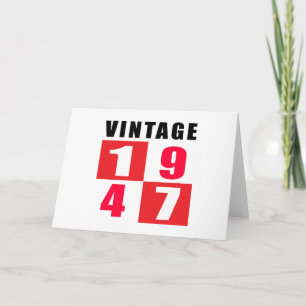 Vintager Geburtstag 1947 Karte