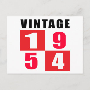 Vintager Geburtstag 1954 Postkarte