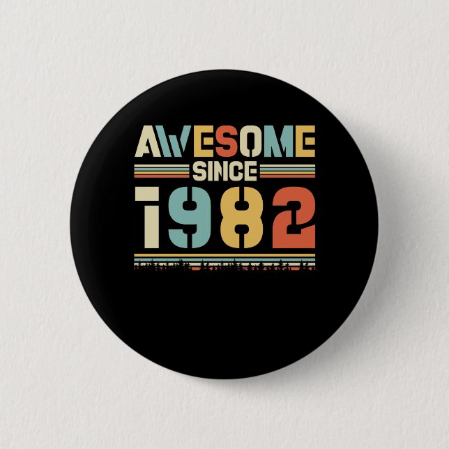 Vintager Geburtstag 1982 Button (Vorderseite)