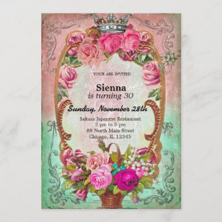 Vintager Geburtstag Einladung