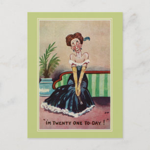 Vintager Geburtstag für sie Postkarte