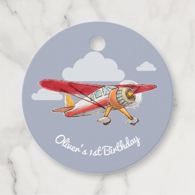 Vintager Geburtstag Geschenkanhänger (Vorderseite)