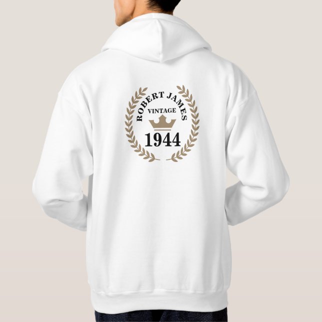 Vintager Geburtstag Hoodie (Rückseite)