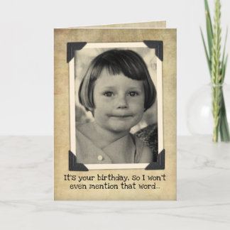 Vintager Geburtstag lustig - das Wort "alt" wird n Karte