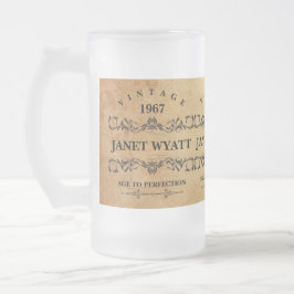 Vintager Geburtstag Mattglas Bierglas