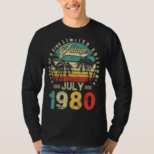 Vintager Geburtstag Phantastisch seit Juli 1980 T-Shirt