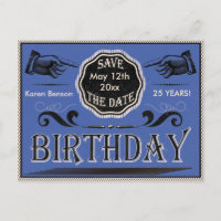 Vintager Geburtstag Save the Date